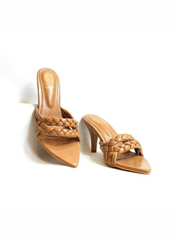 THE ALTER - Emily Nude Braided Stiletto Heels