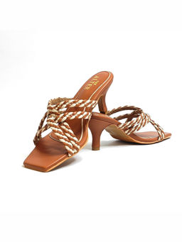 THE ALTER - Bellezza Tan Braided Stiletto Heels