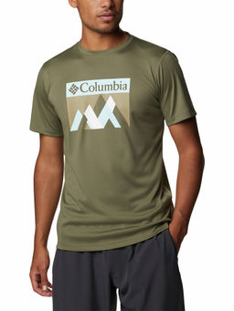 Columbia - Mens Green Omni-Freeze Zero Rules Short Sleeve Graphic Tshirt