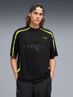 Puma - Aston Martin F1 Mens Half-Zip Relaxed Lifestyle Jersey