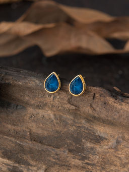 E2O - Blue Brass Earrings