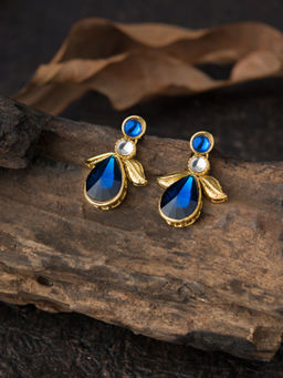 E2O - Blue Brass Earrings