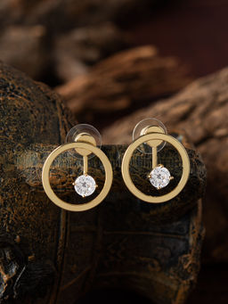 E2O - Quirky Silver With White Peral Embellished Stud Earring Women