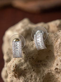 E2O - Quirky Golden With White Peral Embellished Stud Earring Women