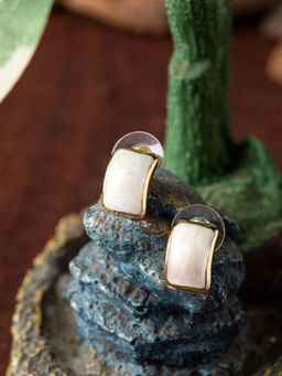 E2O - Quirky Golden With Diamond Embellished Hoop Earring For Women