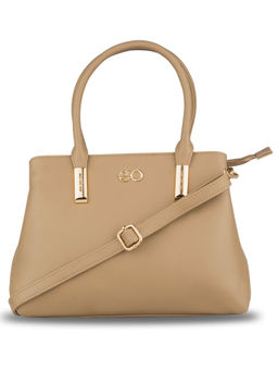 E2O - Solid Beige Satchel For Women