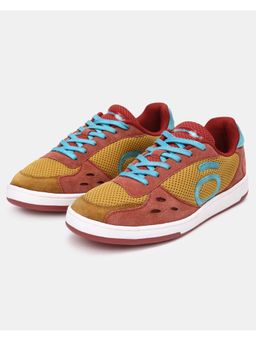 Bewakoof - Men Ollie Zone Spicy Mango Suede Mesh Sneakers