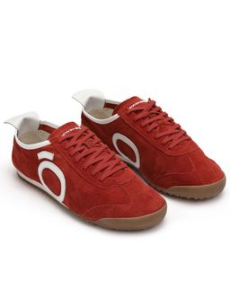Bewakoof - Men Red Oxblood Halo Series Suede Sneakers