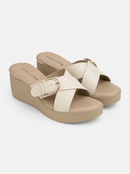 Lemon & Pepper - Women Beige Wedges Heels
