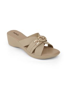 Lemon & Pepper - Women Beige Wedges Heels