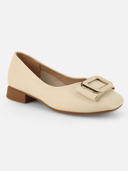 Beatnik - Women Beige Comfortable and Stylish Block Heels