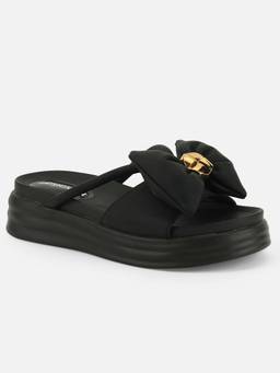 Beatnik - Women Black Comfortable and Stylish Platform Heels