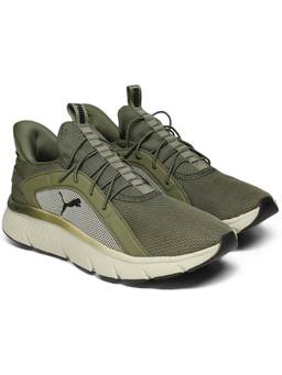 Puma - Olive Softride Pro Dynamic Flex Sliptech Running Shoes