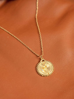 Pipa Bella by Nykaa Fashion - Gold Serpent Pendant Necklace