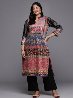 A plus by Ahalyaa - Multi-Color Digital Printed Velvet Kurta
