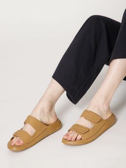 NoStrain - Women Parallel Leather Sandals - Tan