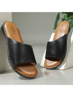 WOODLAND - Casual Sheep Nappa Black Flats For Women