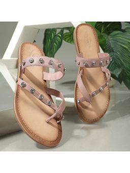 WOODLAND - Casual Sheep Nappa Pink Flats For Women