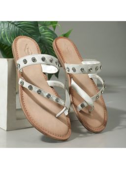 WOODLAND - Casual Sheep Nappa White Flats For Women