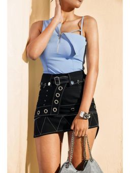 Label Aparna Rawat - Blue Half Flap Top