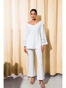 Label Aparna Rawat - White Embellished Top