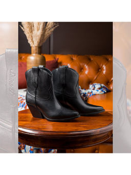 Saint G - Womens Black Leather Handcrafted Ankle Boots