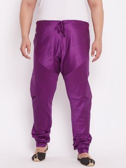 Vastramay - Men Purple Silk Blend Churidar