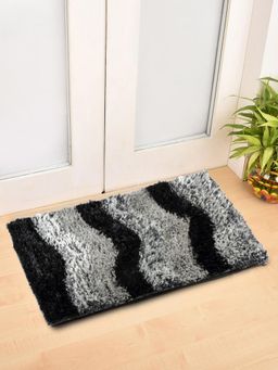 FABINALIV - Black Abstract Polyester Door Mat
