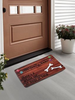 FABINALIV - Multicolor Striped Polyester Door Mat