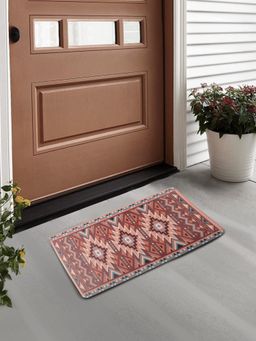 FABINALIV - Multicolor Geometric Polyester Door Mat