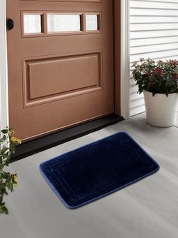 FABINALIV - Blue Geometric Polyester Door Mat