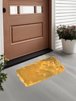 FABINALIV - Mustard Solid Polyester Door Mat