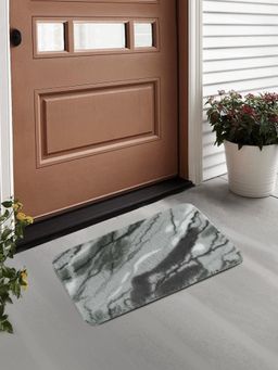 FABINALIV - Grey Abstract Polyester Door Mat