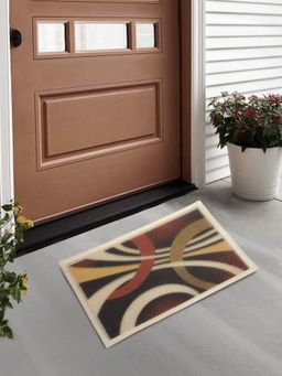 FABINALIV - Multicolor Abstract Polyester Door Mat