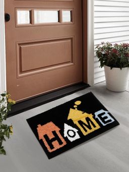 FABINALIV - Multicolor Geometric Cotton Blend Door Mat