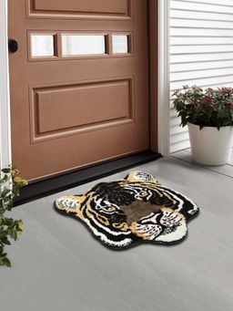 FABINALIV - Multicolor Abstract Cotton Blend Door Mat