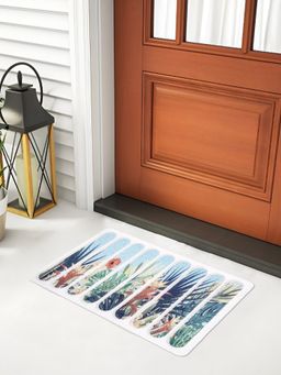 FABINALIV - Multicolor Striped Rubber Anti Skid Door Mat