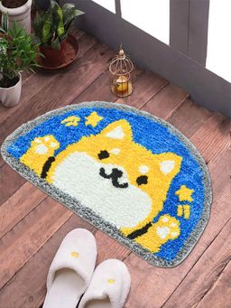 FABINALIV - Multicolor Cartoon Cotton Blend Ultra Soft Anti Skid Door Mat