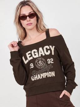 max - Brown Printed Sweatshirt