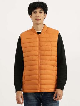 United Colors of Benetton - Orange Regular Fit Solid Puffer Jacket