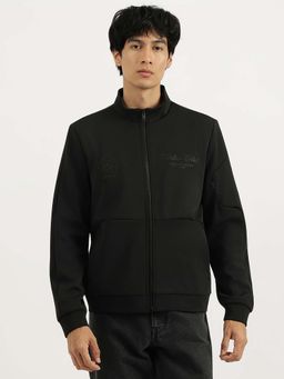 United Colors of Benetton - Black Regular Fit High Neck Solid Jacket