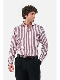 Snitch - Mauve Stripes Slim Formal Luxe Shirt