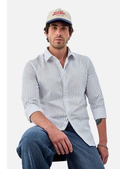 Snitch - White Stripes Slim Formal Luxe Shirt