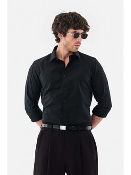 Snitch - Black Slim Formal Luxe Shirt