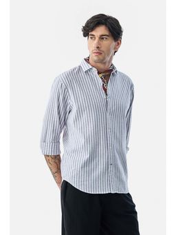 Snitch - Lavender Stripes Regular Semi Formal Shirt