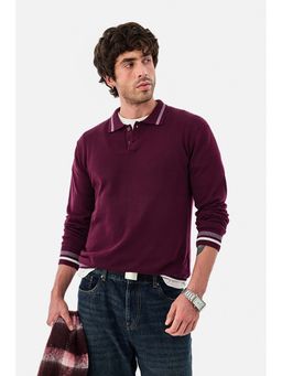 Snitch - Purple Solid Regular Casual Polo T-Shirt