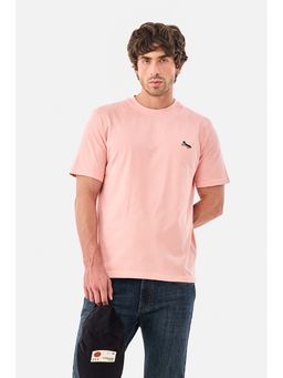 Snitch - Pink Solid Half Sleeves Regular Casual T-Shirt
