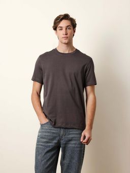 The Bear House - Men'S Grey Half Sleeve Regular T-Shirt