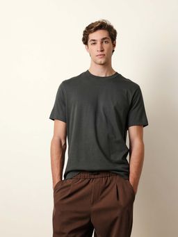 The Bear House - Men'S Grey Half Sleeve Regular T-Shirt