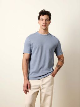 The Bear House - Men'S Blue Half Sleeve Regular T-Shirt